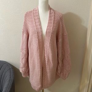 Pink Knitted Cardigan